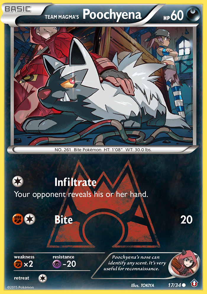 Double Crisis Team Magma's Poochyena #17/34
